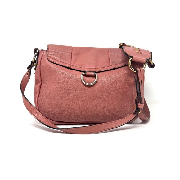 Chloe Elsie Crossbody – Pink Grained Leather with Gold Turn-Lock - Picture 12 of 12